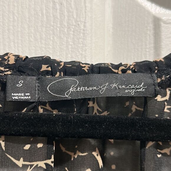 Patterson J Kincaid Black Blouse, Size Small - Picture 5 of 8